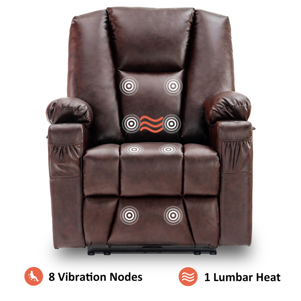 Mcombo Electric Power Recliner Chair with Massage and Heat, 2 Position —  MCombo