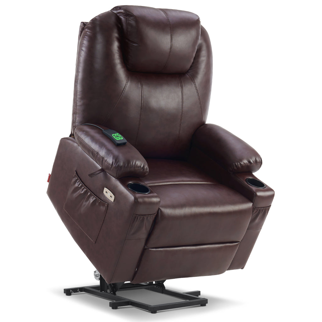 Mcombo Large Dual Motor Power Lift Recliner Chair With Massage And Hea 