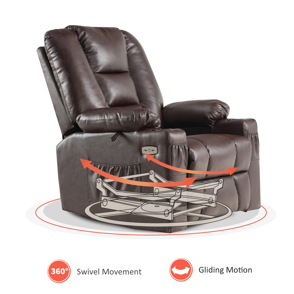 Swivel rocker recliner on sale massage chair