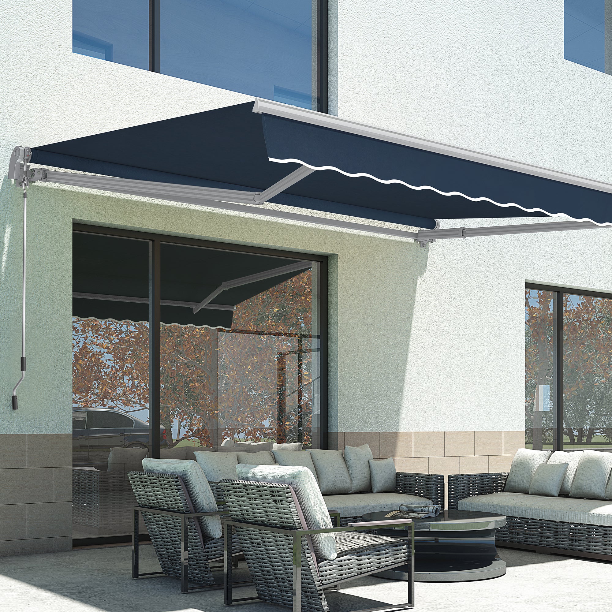 MCombo Patio Awning 10x8 Feet Sunshade Canopy for Motorized Retractable Awnings, 4693