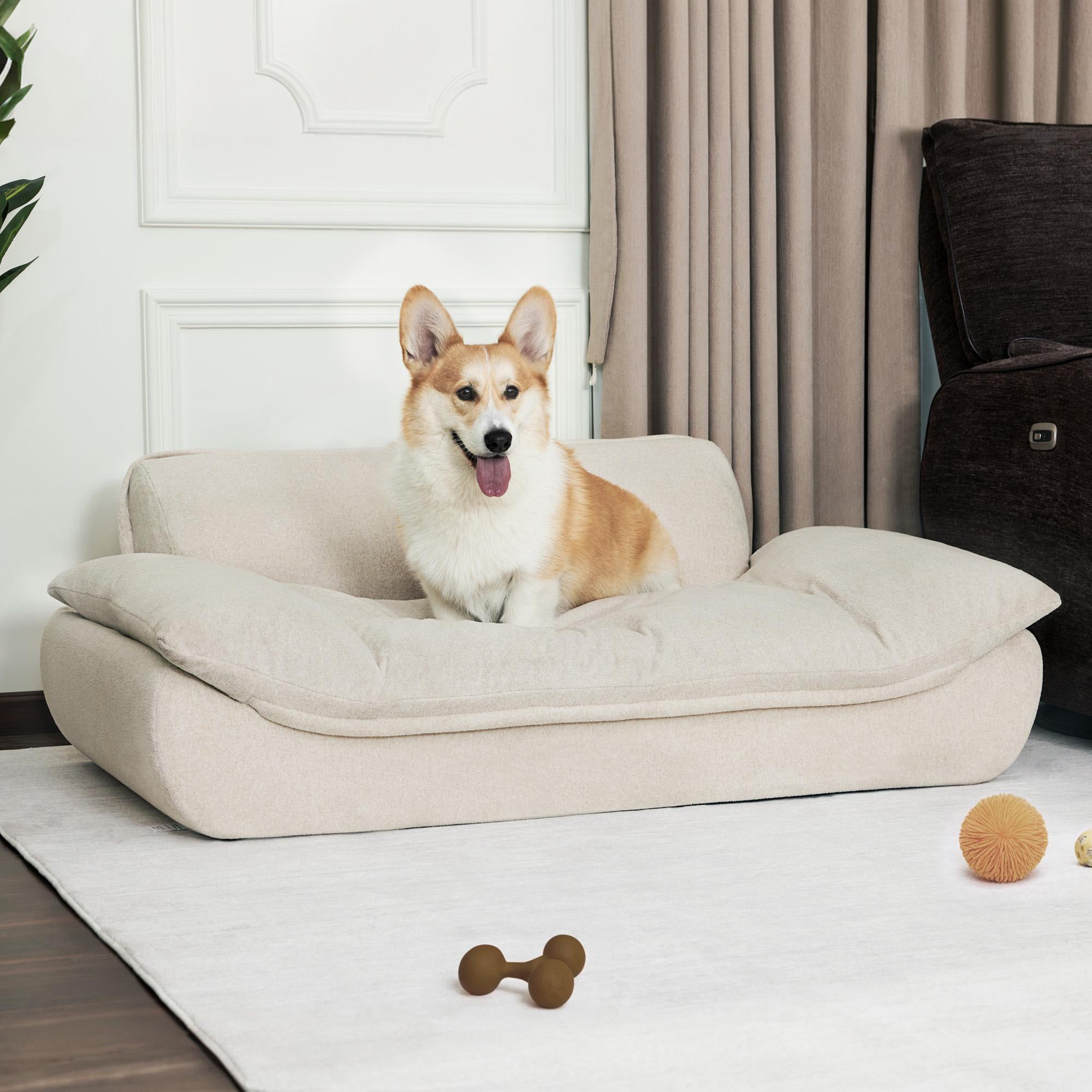 Dog Sofa Bed with Anti-Slip Bottom, Fabric PS215