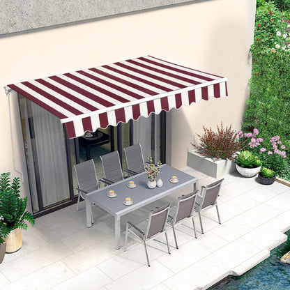 MCombo Patio Awning 10x8 /12x10 /13x8 Feet Fabric Replacement Sunshade Canopy for Retractable Awnings