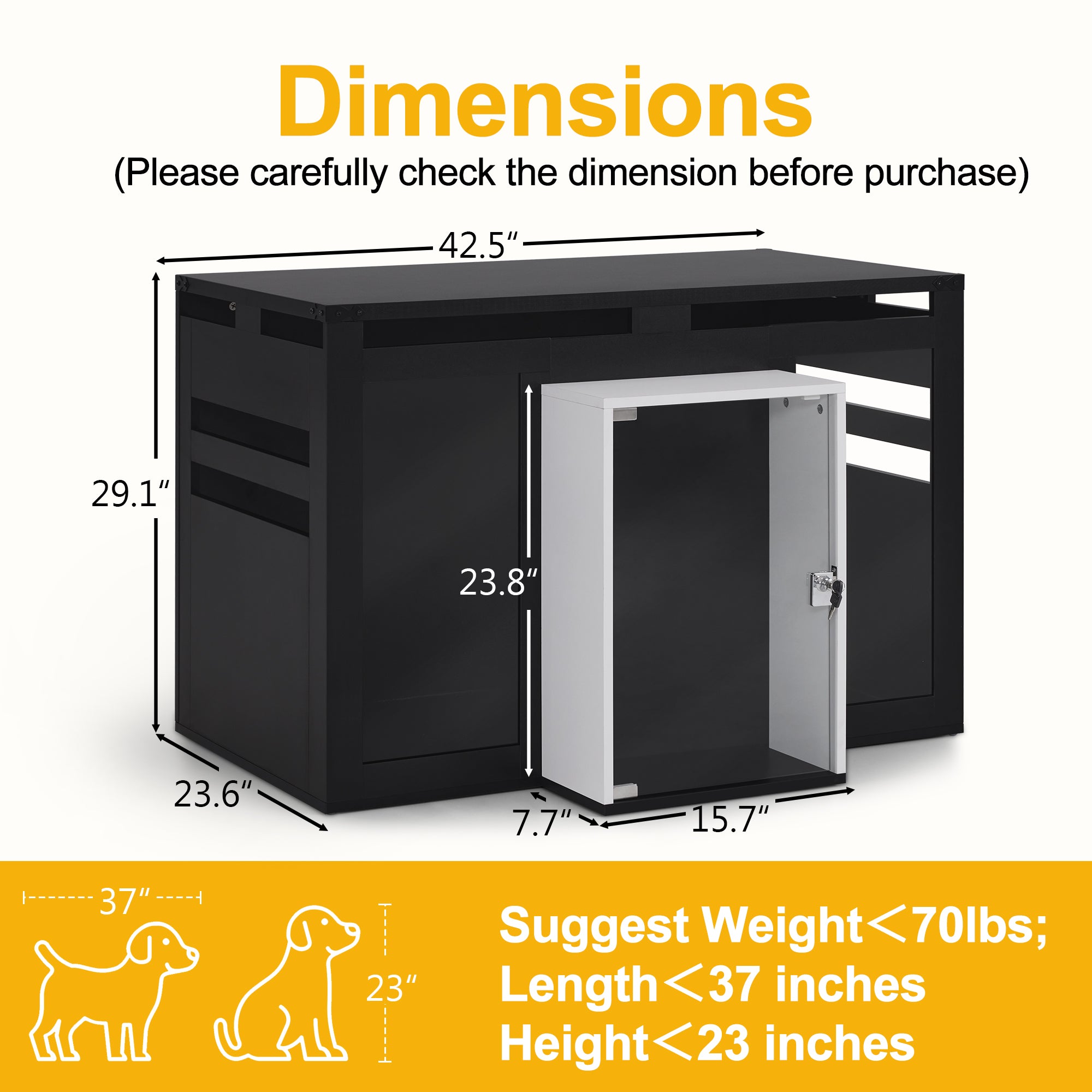 Dog Crate for Medium Dogs, GC34