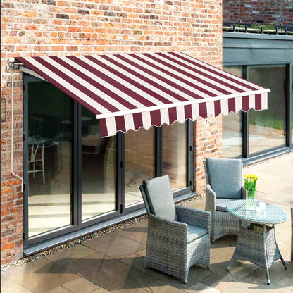 MCombo Patio Awning 10x8 /12x10 /13x8 Feet Fabric Replacement Sunshade Canopy for Retractable Awnings