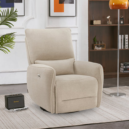 Power Recliner Chair, Swivel Glider Rocker, Fabric 6922