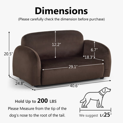 Pet Sofa Bed for Small Medium Dogs, Fabric 5967