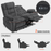 MCombo Power Loveseat Recliner, Electric Reclining Loveseat Sofa with Heat and Vibration, Cupholders, USB Charge Ports for Living Room 6160-RS6314