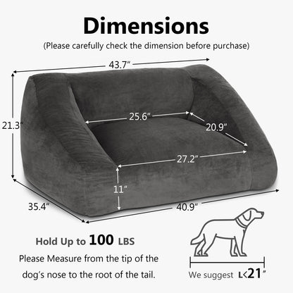 Dog Sofa Bed for Small Medium Dogs, Fabric 4982