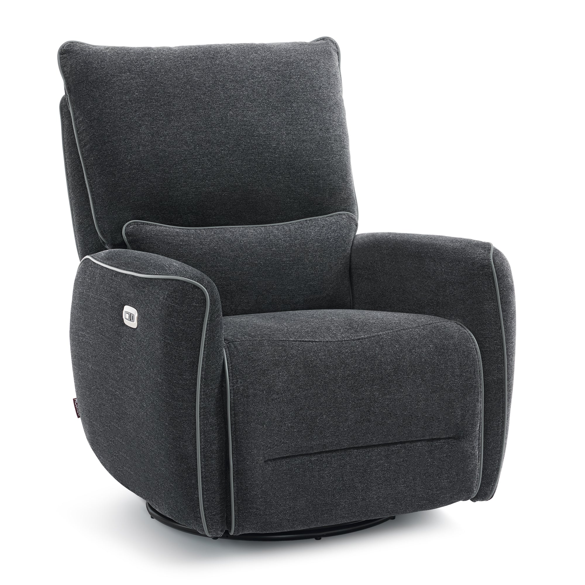 MCombo Power Swivel Glider Recliner Chair, Electric Rocker Recliner Chairs with USB Charging Ports for Living Room and Nursery, Fabric 6160-6922