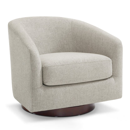 MCombo Swivel Accent Chair, Upholstered Round Barrel chair, Modern Club Armchair for Living Room, Bedroom, Corner 4452