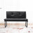Mcombo Modern Loveseat Chairs, Faux Leather Armless Settee Bench, 2-Seater Upholstered Sofa Couch for Living Room Office W706