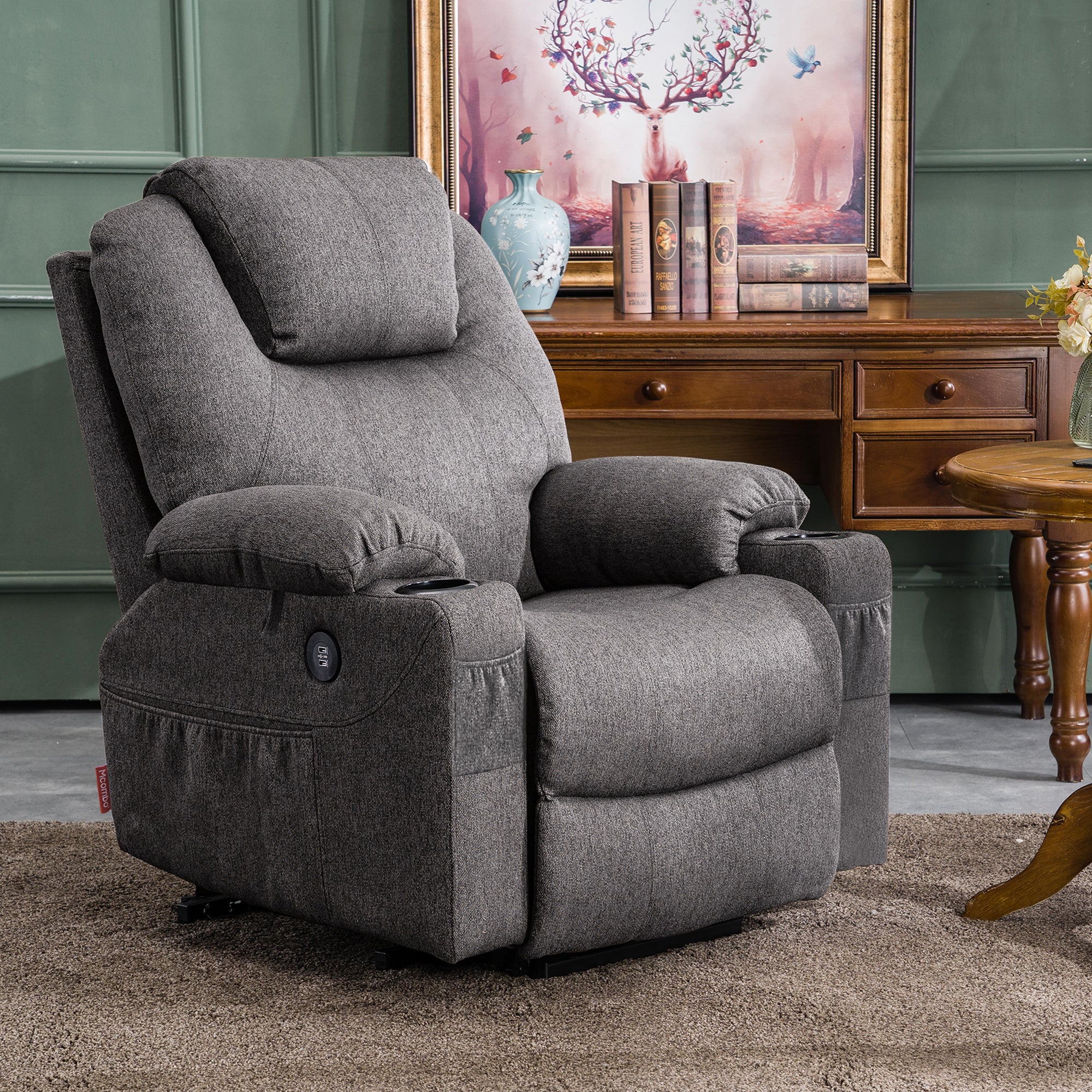 7040DE lift recliner #color_grey_size_medium-regular