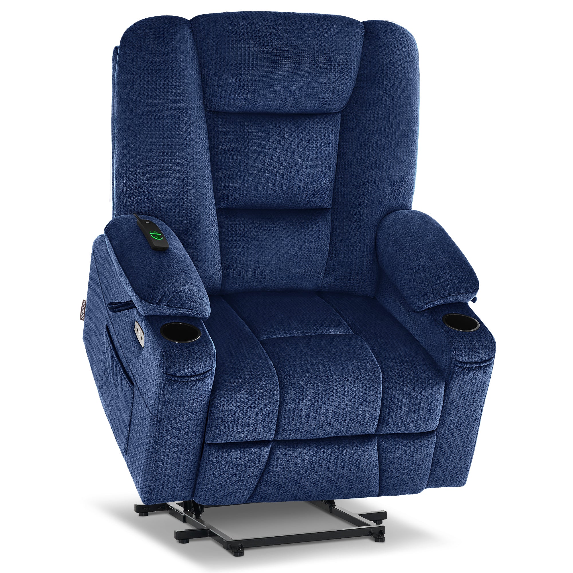 MCombo Large-Wide Power Lift Recliner Chair with Massage and Heat for Big and Tall Elderly People, Fabric R7541