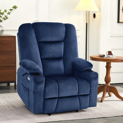 MCombo Large-Wide Power Lift Recliner Chair with Massage and Heat for Big and Tall Elderly People, Fabric R7541