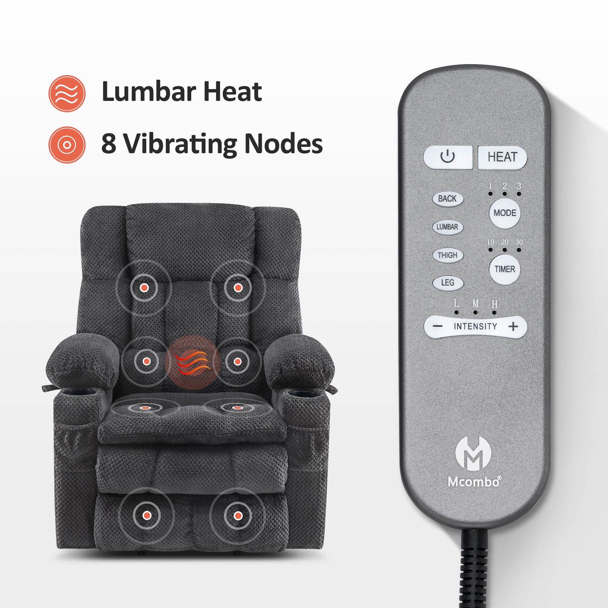 massage heating remote 