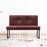 Mcombo Modern Loveseat Chairs, Faux Leather Armless Settee Bench, 2-Seater Upholstered Sofa Couch for Living Room Office W706