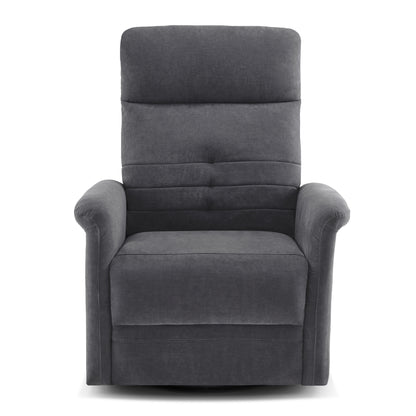 MCombo Fabric Power Recliner, Electric Swivel Glider Rocker Recliner Chair for Nursery with USB Ports, Side Pockets for Living Room, Small Space 6160-7763