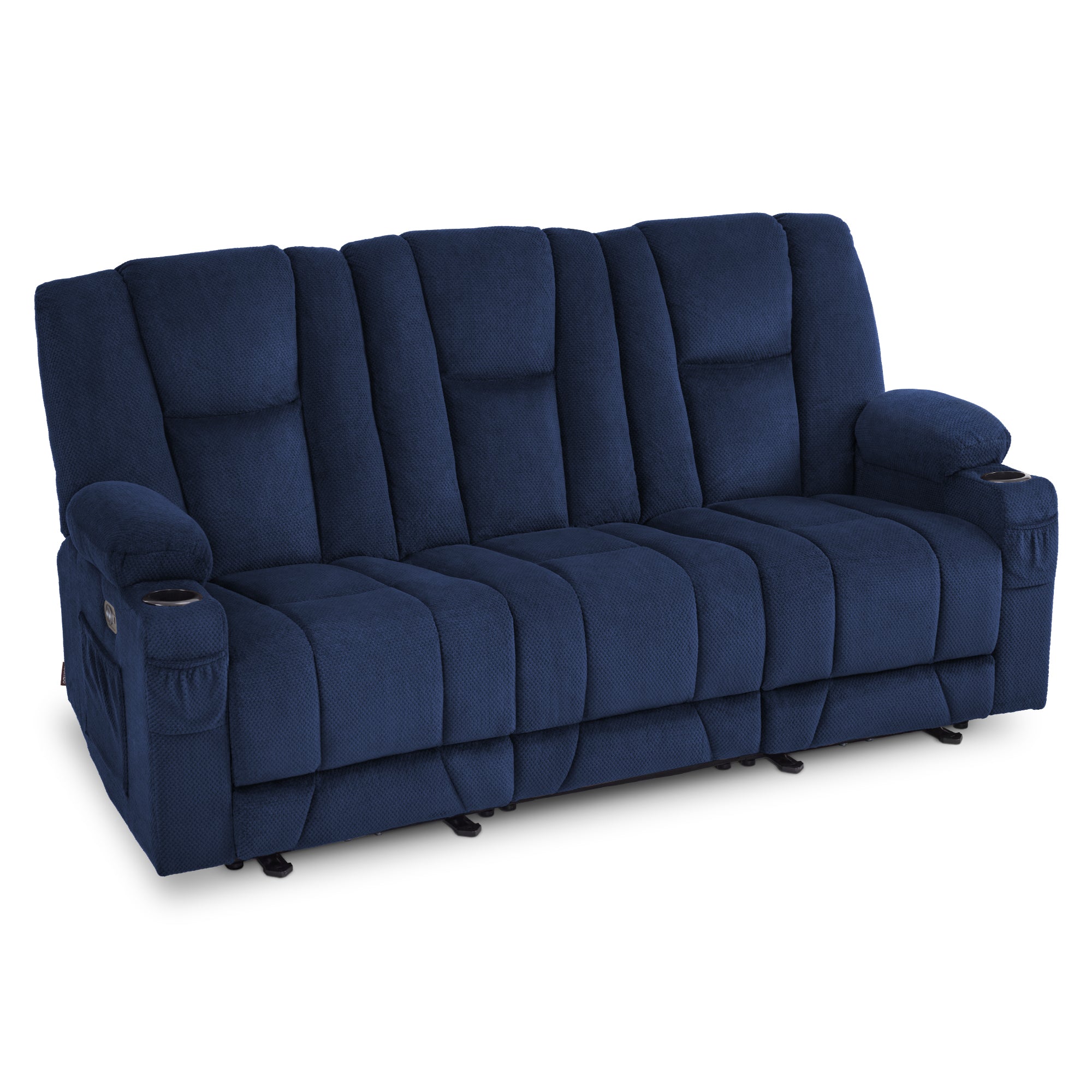 Power Reclining Sofa with Heat and Massage, Fabric 6015