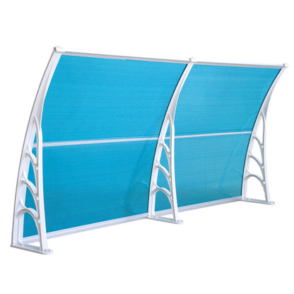 USED of MCombo 40"×40", 40"×80",  40"×120" Window Awning Outdoor Polycarbonate Front Door Patio Cover Garden Canopy 6055-4040/4080/4012