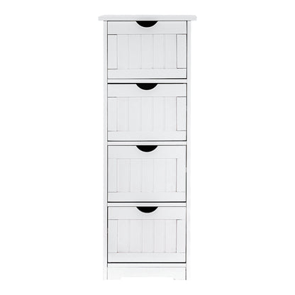 Bathroom Storage Cabinets Free Standing with 4 Drawers White Bathroom for Laundry Room, Bedroom 6700-BT03W