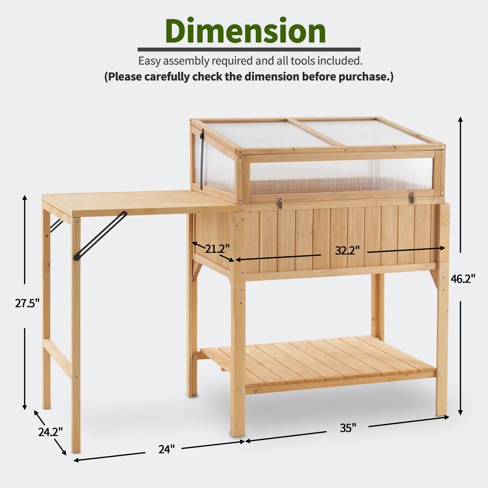 Portable Cold Frame Greenhouse, 0399