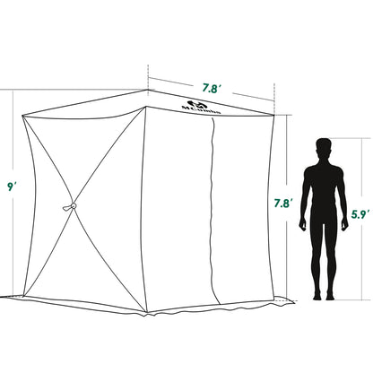 Mcombo Gazebo Tent Pop Up Portable Wheel Durable Screen Tent (3-5 Persons) 6052-C1024