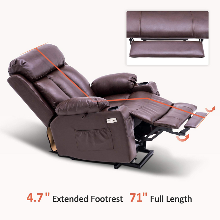 MCombo Electric Power Lift Recliner Chair with Extended Footrest