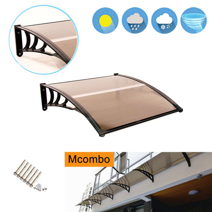 USED of MCombo 40"×40", 40"×80",  40"×120" Window Awning Outdoor Polycarbonate Front Door Patio Cover Garden Canopy 6055-4040/4080/4012