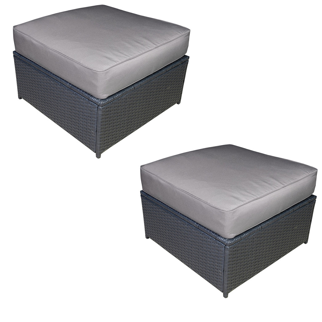 Patio Wicker Furniture Sectional Set, Ottoman, 6085