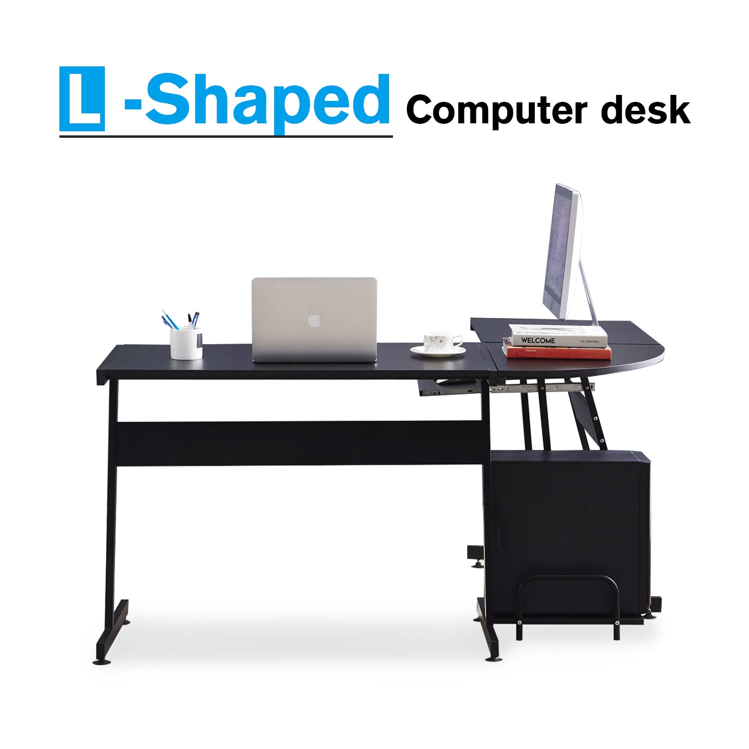 L Shaped Workstation Laptop Table, 7112