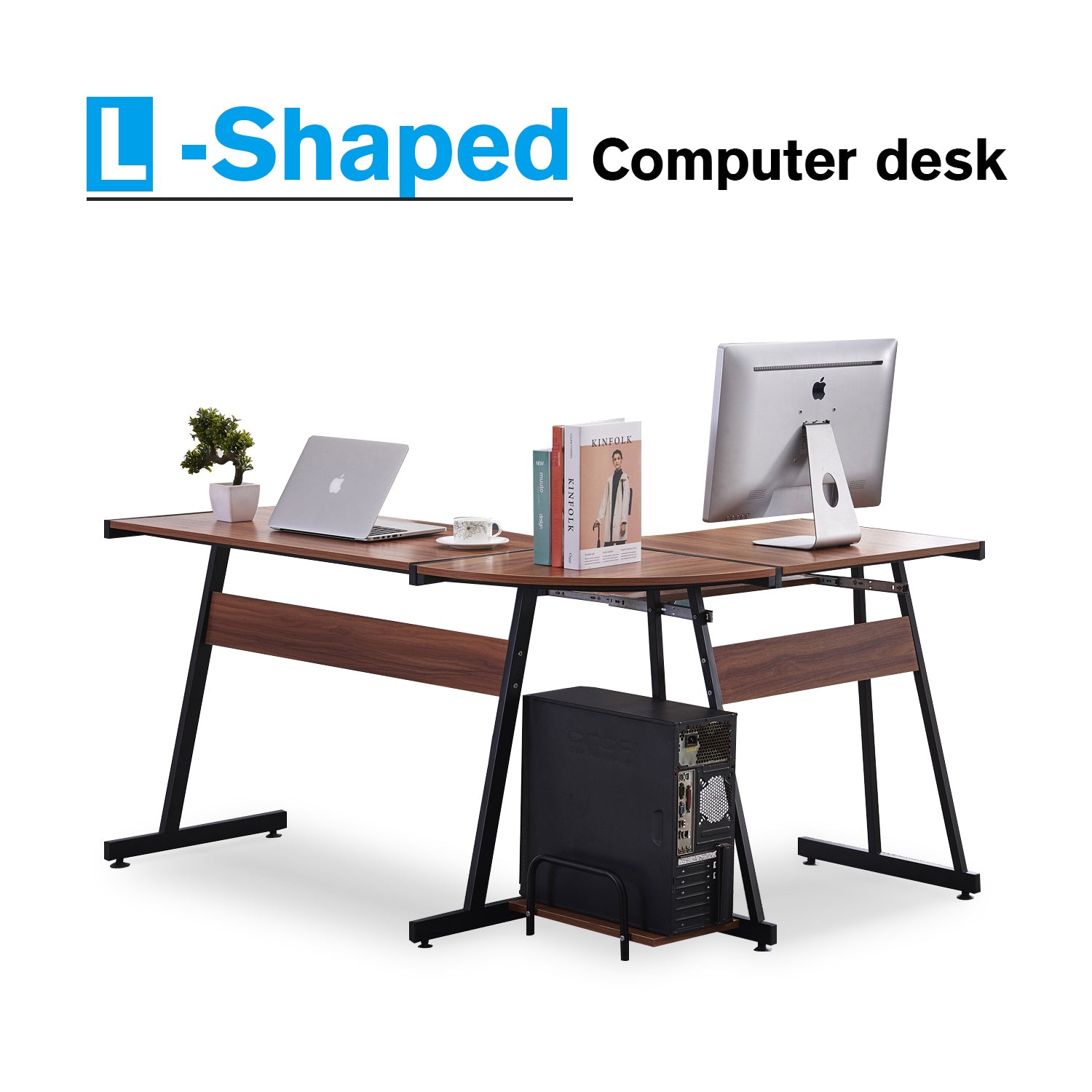 L Shaped Workstation Laptop Table, 7112