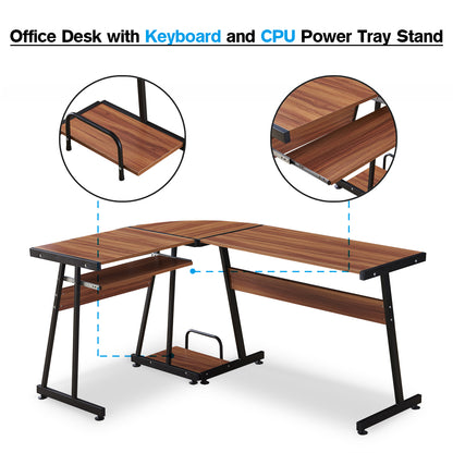 L Shaped Workstation Laptop Table, 7112