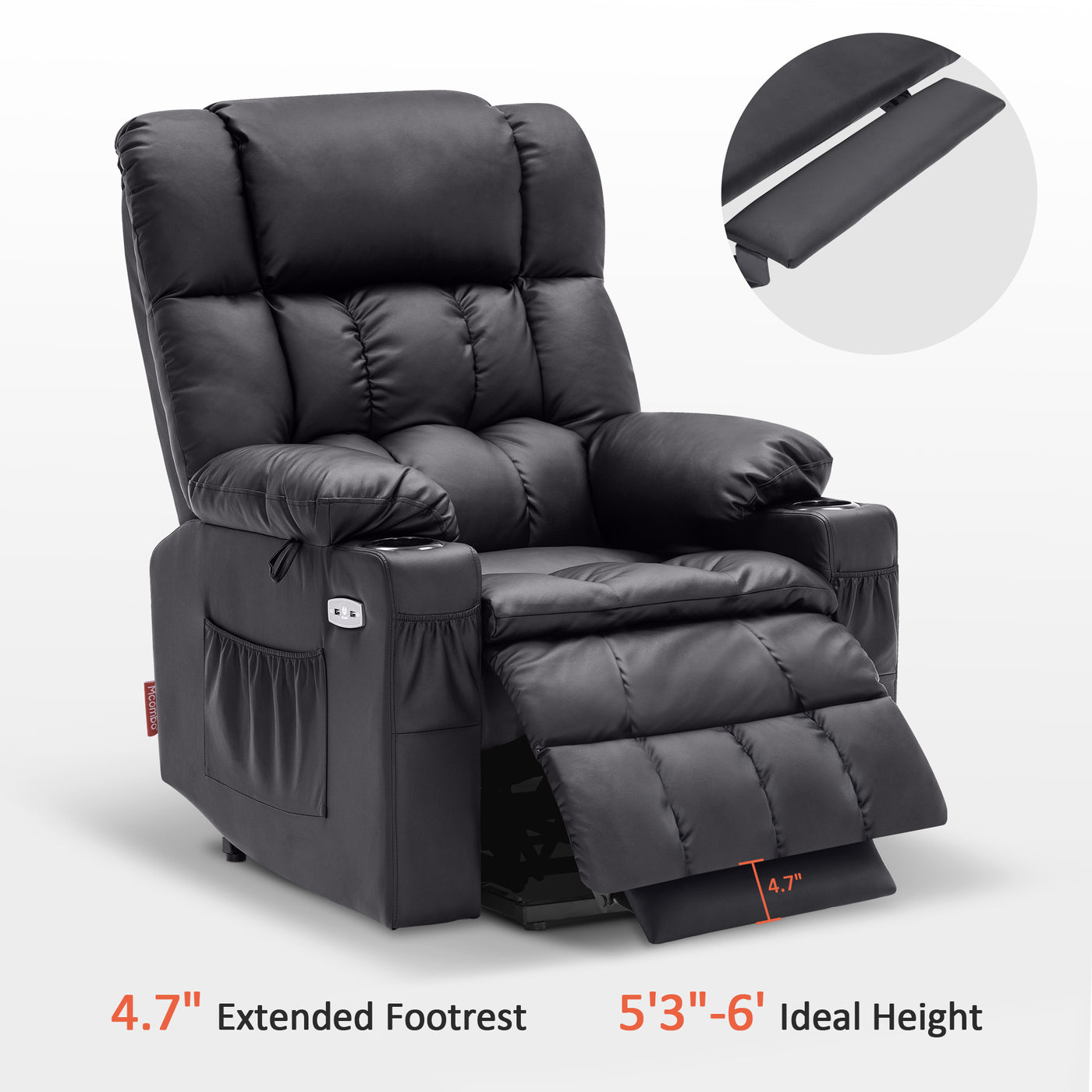 Mcombo Dual Motor Power Lift Recliner Chair With Massage And Heat For 6460