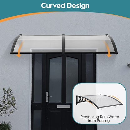 MCombo 40"×40", 40"×80" ,or 40"×120" Window Awning Outdoor Polycarbonate Front Door Patio Cover Garden Canopy 6055-4040/4080/4012