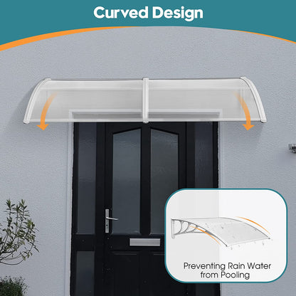 MCombo 40"×40", 40"×80" ,or 40"×120" Window Awning Outdoor Polycarbonate Front Door Patio Cover Garden Canopy 6055-4040/4080/4012