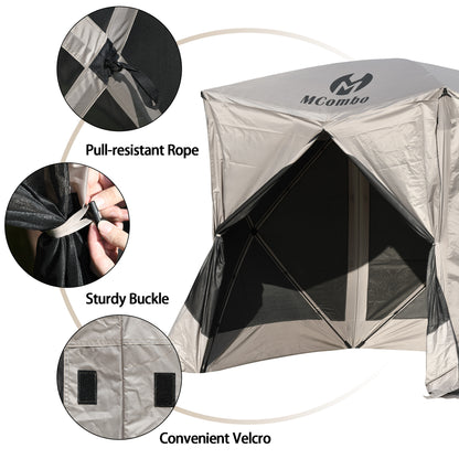 Mcombo Gazebo Tent Pop Up Portable Wheel Durable Screen Tent (3-5 Persons) 6052-C1024