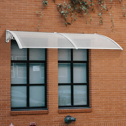 MCombo 40"×40", 40"×80" ,or 40"×120" Window Awning Outdoor Polycarbonate Front Door Patio Cover Garden Canopy 6055-4040/4080/4012