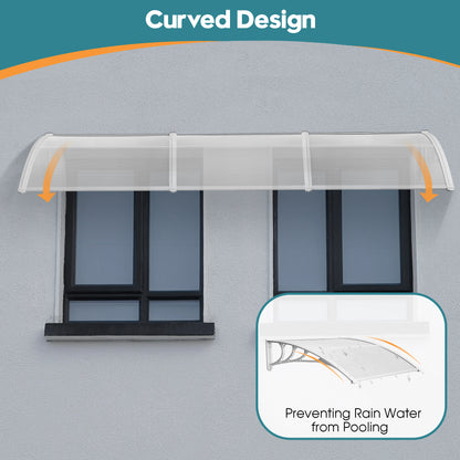 MCombo 40"×40", 40"×80" ,or 40"×120" Window Awning Outdoor Polycarbonate Front Door Patio Cover Garden Canopy 6055-4040/4080/4012