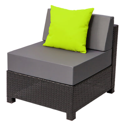 Patio Wicker Furniture Sectional Set, 6080-DIY-EY