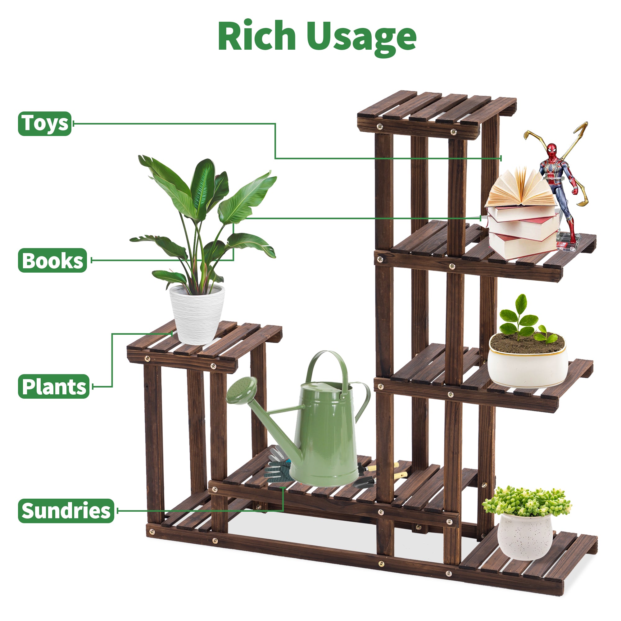 Wood Plant Stand, 0443