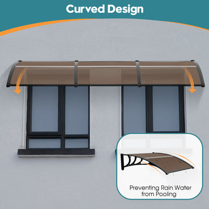 MCombo 40"×40", 40"×80" ,or 40"×120" Window Awning Outdoor Polycarbonate Front Door Patio Cover Garden Canopy 6055-4040/4080/4012