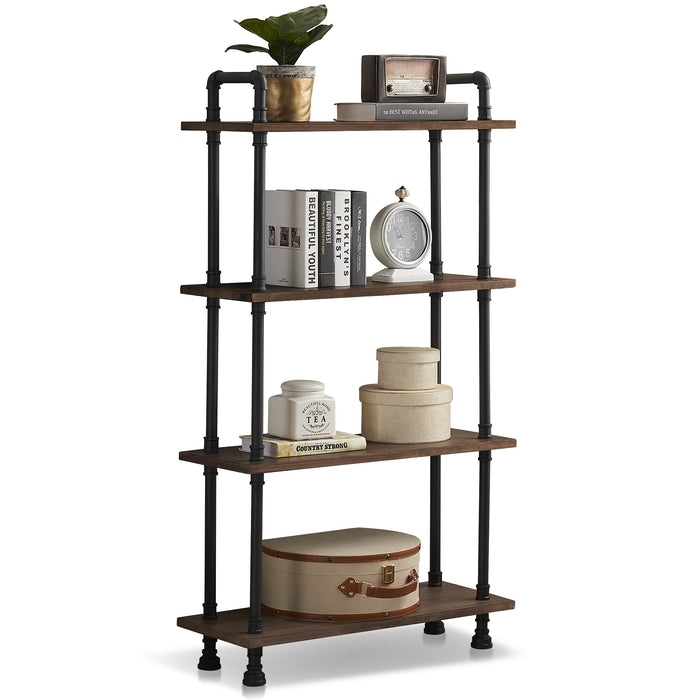 Mcombo 5 Tier Bookshelf Tall, Open Etagere Bookcase with Metal