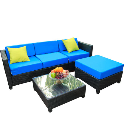 5PC Outdoor Garden Patio Furniture Sectional, 1005