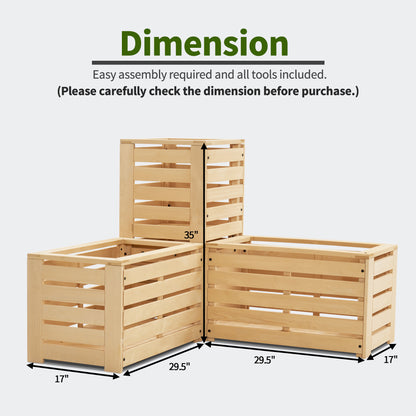 Outdoor Wooden Planter Box, 0315